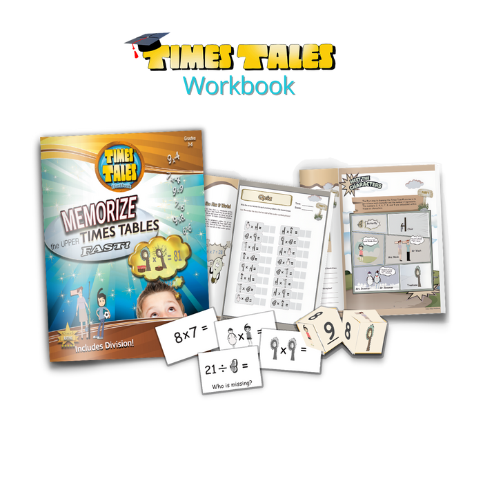 Times Tales® Workbook - Memorize 18 UPPER Times Tables Fast!