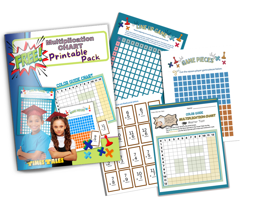 FREE 1's-12's Multiplication Chart Pack