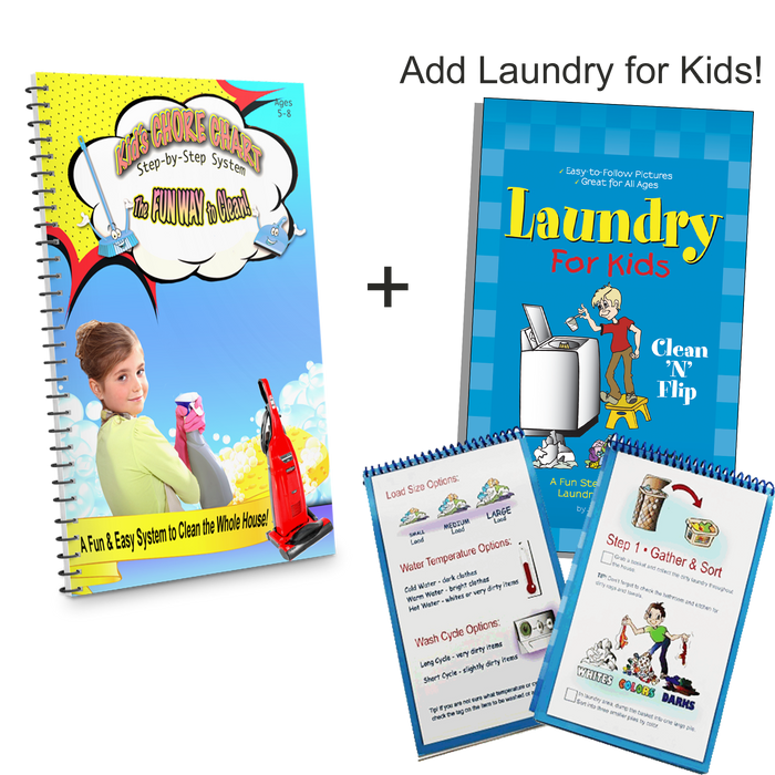 Kid's Chore Chart & Laundry BUNDLE Flip Charts