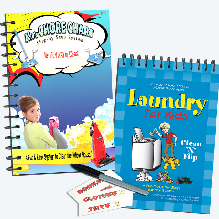 Kid's Chore Chart & Laundry BUNDLE Flip Charts