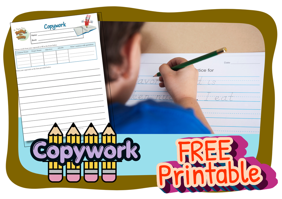 Podcast #1  FREE Printable - Copywork