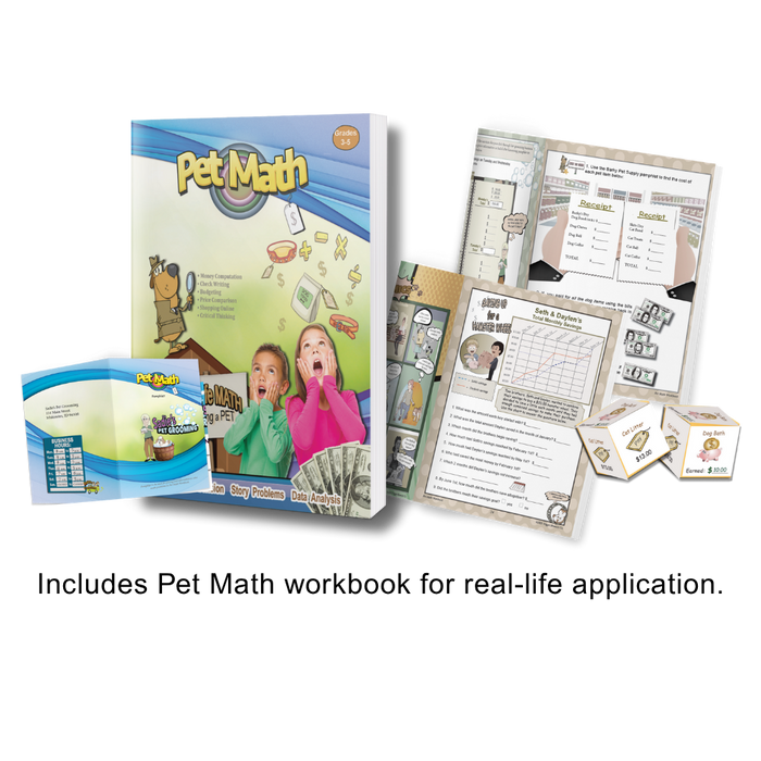 Deluxe Course - 1-12 Multiplication Mastery & Real-Life Math Application w/5 Physical Workbooks