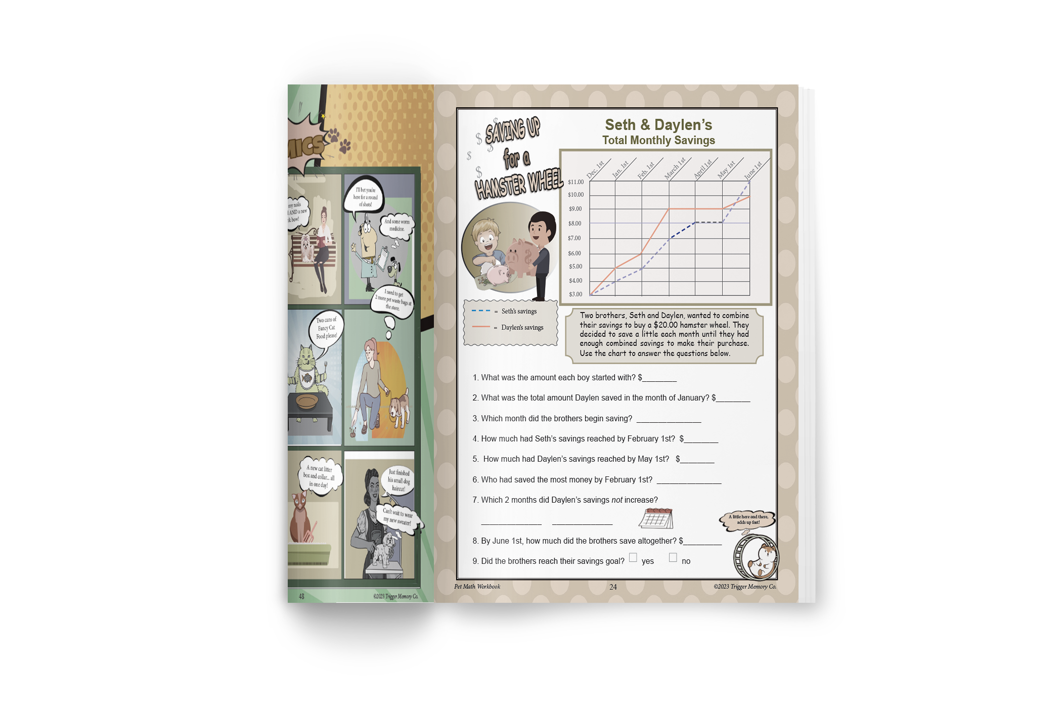 Dog Math Book Pet Math: Real-Life Application Workbook for Grades 3, 4, & 5