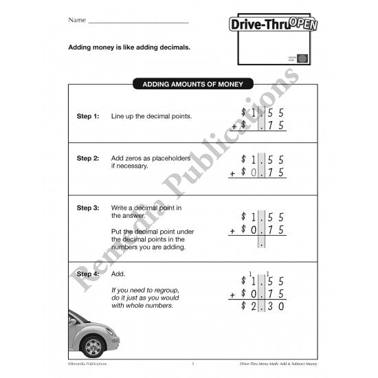 Pet Math & Drive-Thru Menu 2 Pack - Additional Multiplication Practice!