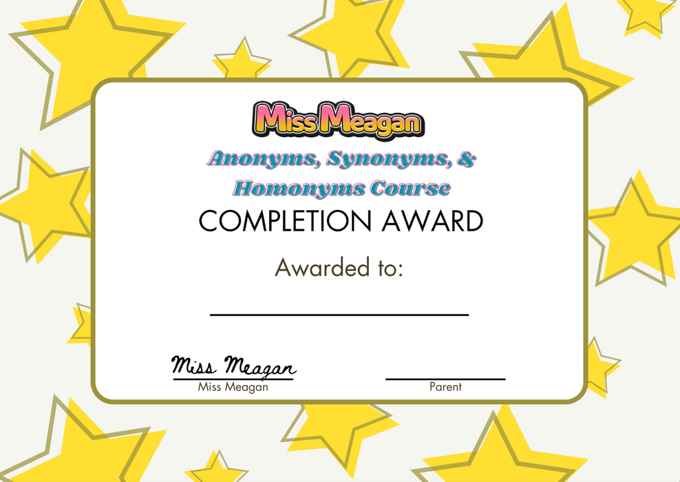 Mastering Homonyms, Synonyms, and Antonyms Course