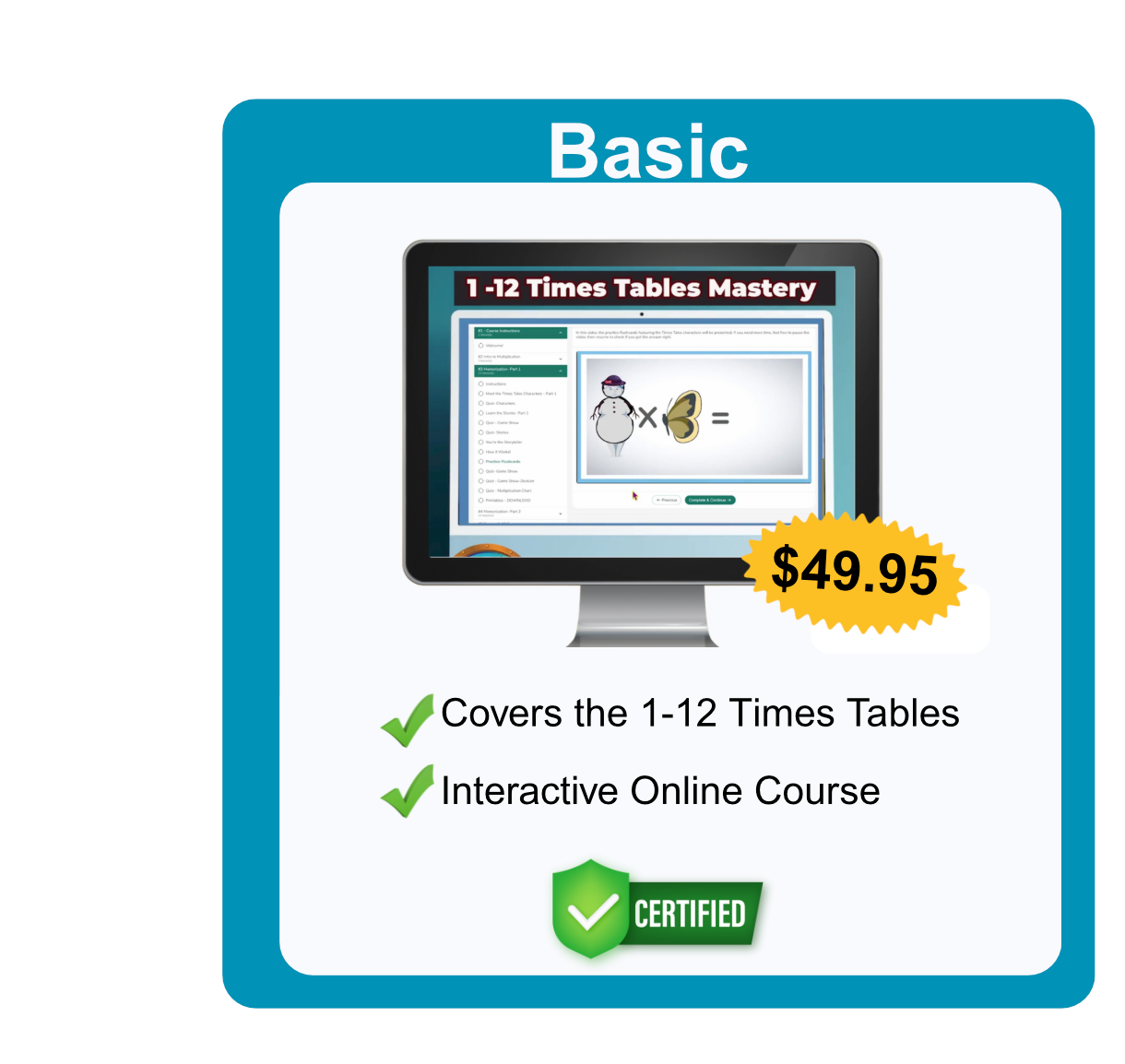 Basic Course- $49.95