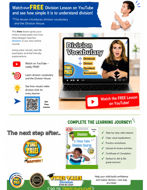 FREE Division Worksheets (Printable) - The Home of Times Tales!