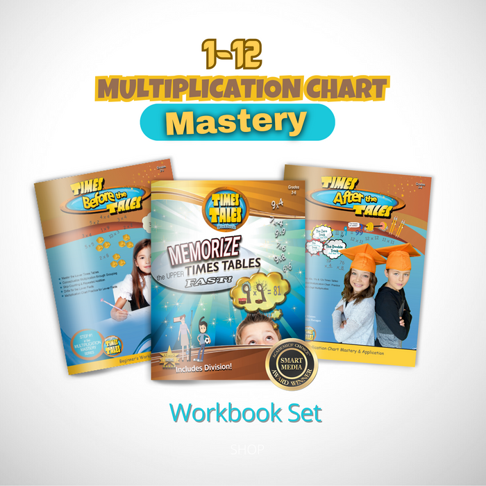 1-12 Multiplication Chart Mastery- Workbook Set - Grades 3-5