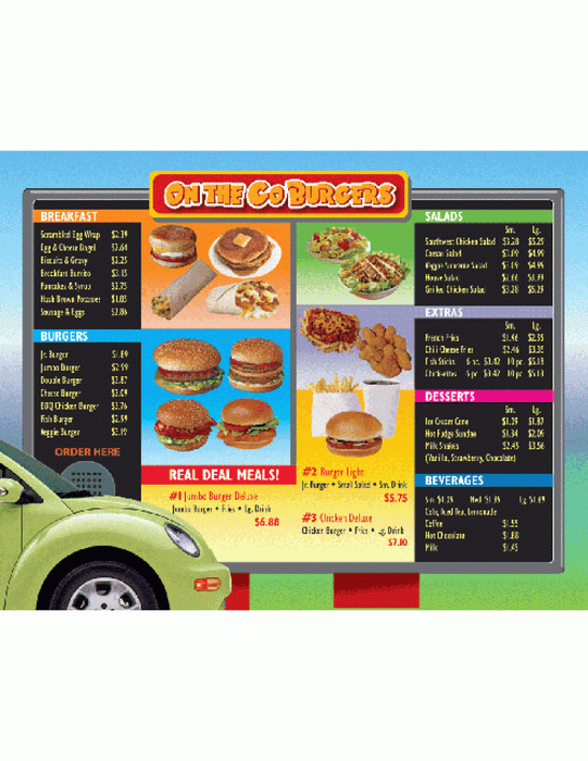 Drive-Thru Menu Math - ADD & SUBTRACT Money (Gr. 3-5)