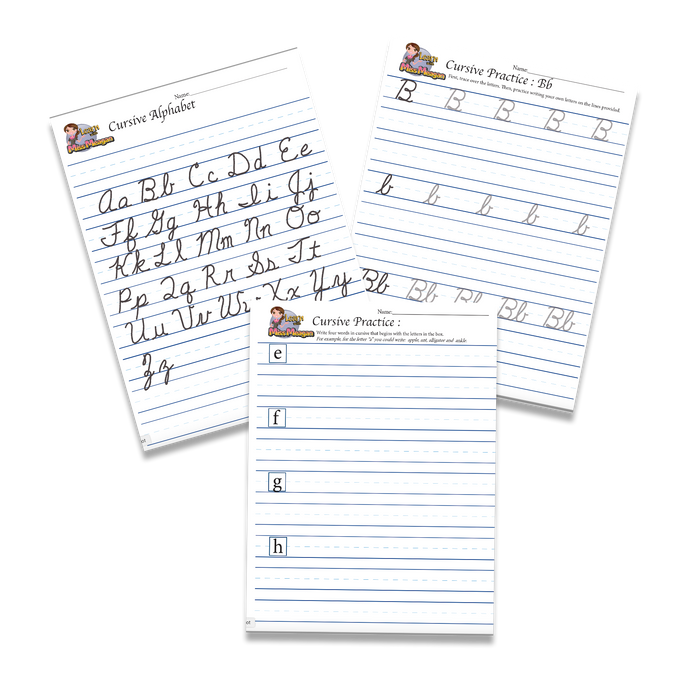 Cursive Handwriting - Printable Workbook (Grades 3-4)