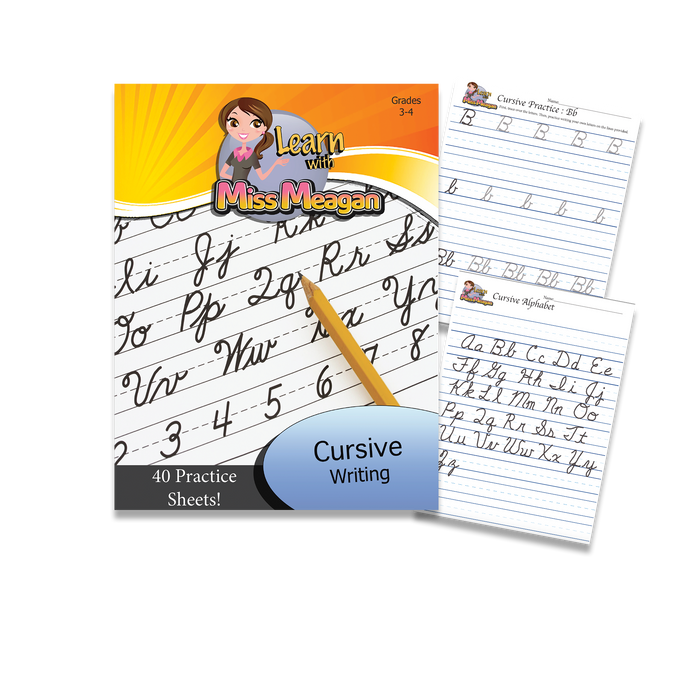 Cursive Handwriting - Printable Workbook (Grades 3-4)