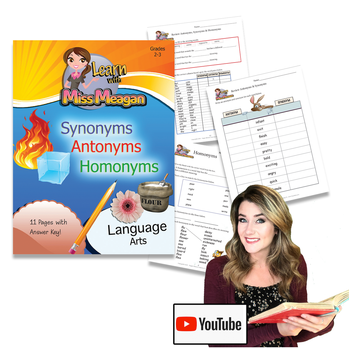 Homonyms, Antonyms & Synonyms Printable Workbook (Grades 2-3) — The Home of Times Tales! homonyms-antonyms-synonyms-printable-workbook-grades-2-3-the-home-of-times-tales