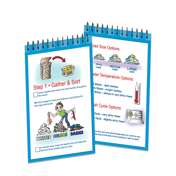 Kid's Chore Chart & Laundry Book BUNDLE Flip Charts