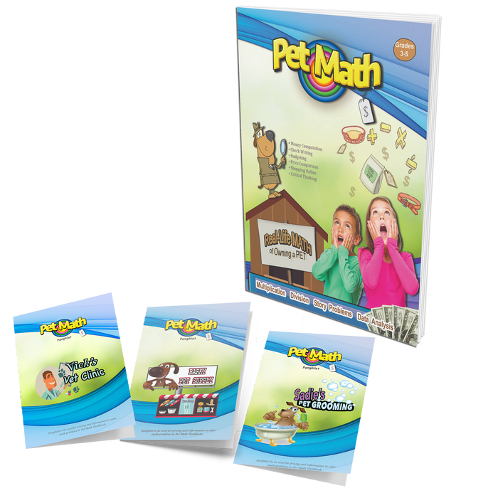 Real-Life Math Application 4 Pack - Pets, Shopping & Dining! (Grades 3-5)