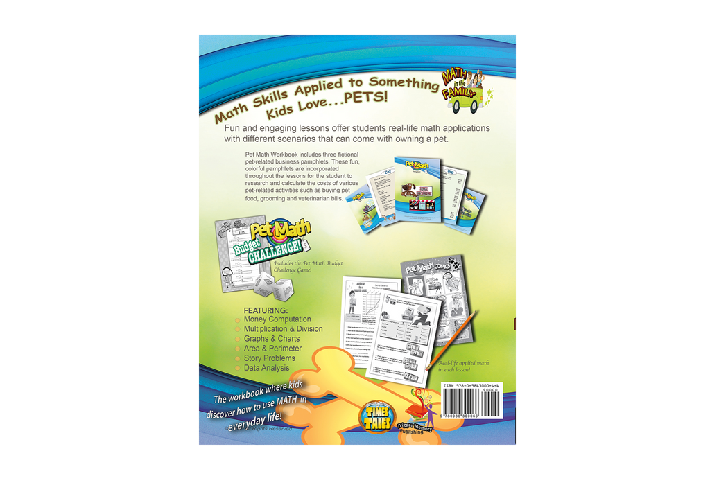 Pet Math Workbook - Real-Life Math of Owning a Pet (Grades 3-5)