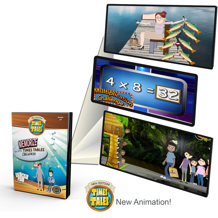 Times Tales® - 3 Part Multiplication Series (Covers 1's-12's Times Tables)