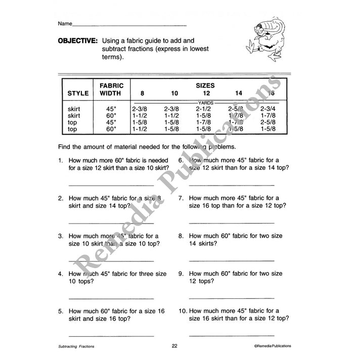 Adding & Subtracting Fractions- 2 Pack BLOWOUT SALE!!(Grs 3-6)