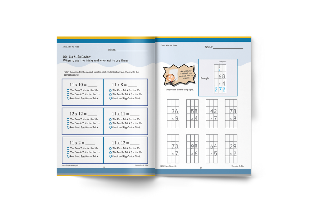 Times Tales® - 3 Part Multiplication Series (1's-12's Times Tables) 2 yr. sub.