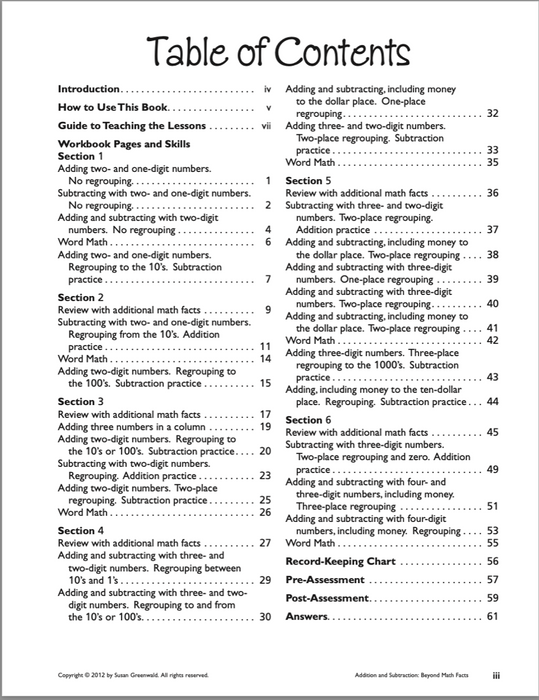 Addition and Subtraction: Beyond Math Facts